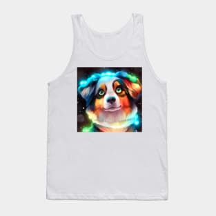 Cute Australian Shepherd Drawing Tank Top